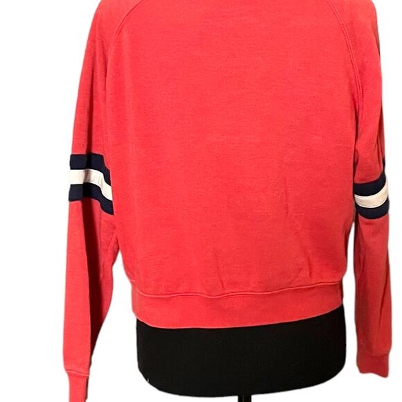 3/$15 Forever 21 Women's Pretty Crew Neck Orange Fall Sweater - Picture 3 of 6